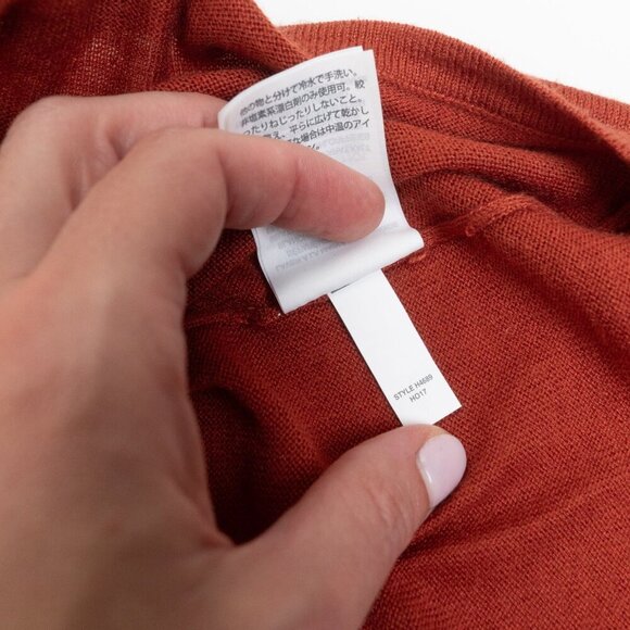 Madewell Tie-Front Sweater Soft Lightweight Rusty Torch - Picture 12 of 13